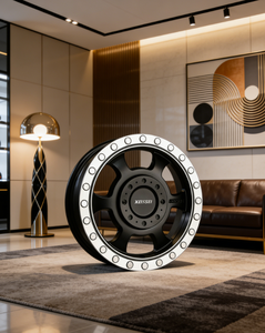 Nuevas llantas de aleación de aluminio de ajuste universal 16X6.5, diseño multirradio con borde mecanizado en negro brillante - Product Image 3