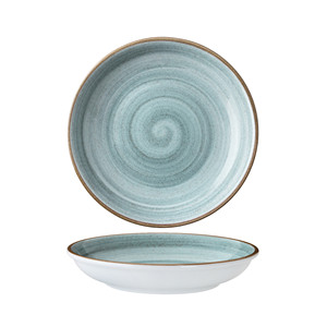 Assiette creuse Corona Artisan Azzurro décorée à la main 25,4 cm pour restaurants, hôtels, fournitures hôtelières, vaisselle en gros - Product Image 1