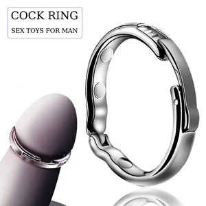 Nam giới kim loại Cock Vòng kích thích hậu môn rung Silicone sản phẩm tình dục thép không gỉ <span class=keywords><strong>piercing</strong></span> dương vật đồ chơi juguetes sexuales - Product Image 3