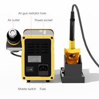 Station de soudage numérique Kailiwei 750W 8586D 2-en-1 avec pistolet à air chaud et écran LED pour réparation de téléphones
