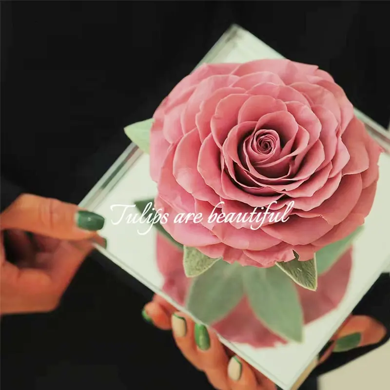 Nieuwe Producten 2020 Valentijnsdag Gift Items Bewaarde Bloemen Acryl Rose Doos