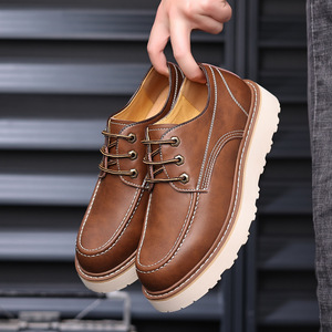 Nouvelles Bottines d'Hiver Personnalisées en Gros à Talons Épais avec Semelle Intérieure en EVA, Chaussures en Cuir Véritable pour Homme, Produits Phares USA 2023 - Product Image 5