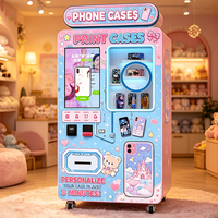 Distributeur automatique de coques de téléphone à faible investissement, production rapide en 3 minutes pour parcs d'attractions