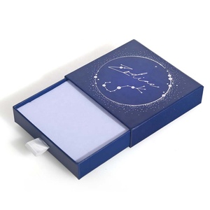 Recyclable Custom Logo Flip <b>Cardboard</b> Jewelry Packaging Box Sliding Drawer Gift Box for Necklace Ring Bracelet - Product Image 1