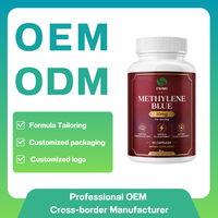 Capsules de L-Méthylène Bleu Naturel pour la Santé Cellulaire, Étiquette Personnalisée, Capsules de L-Méthylène Bleu, Fournisseur OEM ODM d'Emballages Personnalisés