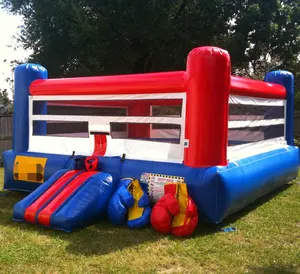 Anak Inflatable Ring Tinju dengan Raksasa Sarung Tangan 13.1ftx13.1ft Dewasa Inflatable Arena Gulat