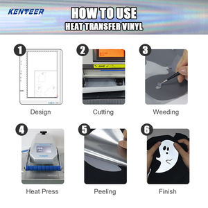 थोक चांदी फिल्म कपड़ा कपड़ा HTV चिंतनशील विनाइल रोल रिलेक्टिव हीट ट्रांसफर - Product Image 5