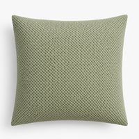 Housse de coussin décorative bohème vert sauge, motif granulaire, en velours côtelé, pour fournitures hôtelières