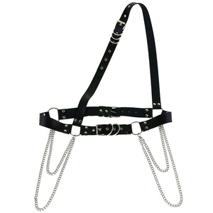 Punk Body Bondage Cage Sculpting Harnais Nouveau Design Adulte Ceinture Chaîne avec Bandoulière En Cuir Ceinture Ceintures - Product Image 3