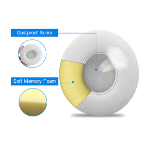 Cuscinetti Auricolari di Ricambio all'Ingrosso Grigio Chiaro Nero Rosso per Cuffie On-Ear Wireless Beats Solo 2 e Solo 3 - Product Image 6