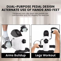 Mini vélo d'exercice à pédales, appareil d'entraînement sous le bureau, entraîneur portable pour jambes, bras et pieds