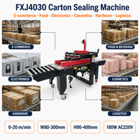 Máquina Selladora de Cajas Semiautomática FXJ4030 W80-300mm/H90-400mm 0-20m/min Sellado al Vacío para Bolsas, Papel, Comercio Electrónico/Alimentos/Papel