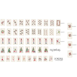 Ensemble de tuiles de mahjong américaines motif sapin de Noël aquarelle, 160 pièces, en acrylique blanc, cadeau de Noël, <span class=keywords><strong>globe</strong></span> à neige, motif bonhomme en pain d'épices et chocolat chaud - Product Image 4