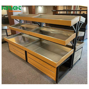 Thiết kế mới Rack hiển thị khung thép lớp gỗ siêu thị thương mại kệ - Product Image 3