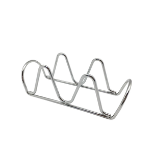 Support à tacos moderne chromé, 1 paquet, support de fête - Product Image 1