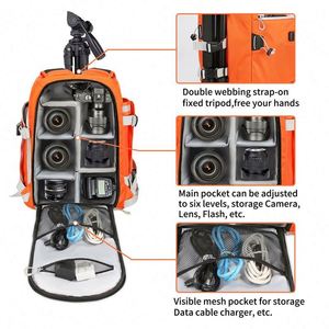 Sac photo souple unisexe pour homme, résistant, imperméable, antichoc, en polyester, pour appareil photo reflex numérique, fabrication BSCI, best-seller 2024, ODM. - Product Image 3