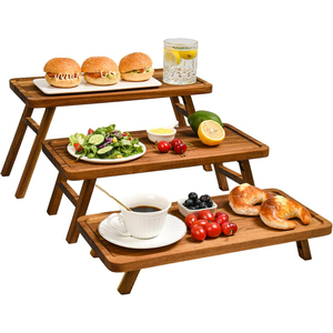 Supporto pieghevole a 3 strati per cupcake Party Cupcake tower Set grande piatto decorato da tavolo da dessert espositore di specialità gastronomiche - Product Image 1