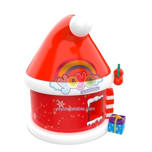 Santa Claus hat inflatable <b>tent</b>, <b>waterproof</b> inflatable <b>tent</b> for shopping mall courtyard holiday party advertising decoration - Product Image 2
