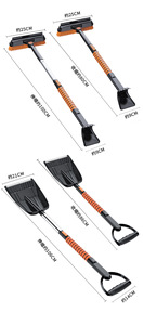 Tự Động Tuyết Loại Bỏ Phụ Kiện 5 Trong <span class=keywords><strong>1</strong></span> Xe Kính Chắn Gió Tuyết Loại Bỏ Với Xẻng Có Thể Thu Vào Xử Lý Làm Sạch Bàn Chải Băng <span class=keywords><strong>Scraper</strong></span> - Product Image 2