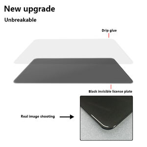 Film intelligent pour <span class=keywords><strong>plaque</strong></span> d'immatriculation de <span class=keywords><strong>moto</strong></span> PNLC Black Vanish, verre caché, teinté noir électrique, pour <span class=keywords><strong>moto</strong></span> simple, taille américaine 7*4 pouces - Product Image 5