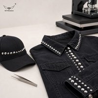 CY 9-1 Strass demi-ronds coréens à haute face en aluminium, strass thermocollants en vrac, directement de l'usine pour jeans, sacs et vêtements