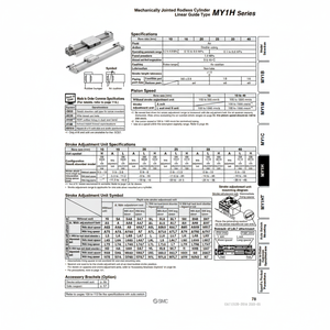 SMC Pneumatics-Cilindro sin vástago, articulado mecánicamente, categoría de producto - Product Image 1