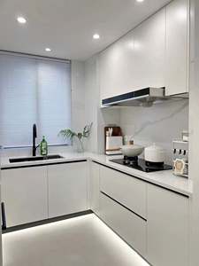 เฟอร์นิเจอร์โมเดิร์นแบบโมดูลาร์ ตู้ครัวหรูหรา ท็อปครัวไม้ ท็อปครัวหินแกรนิต - Product Image 6