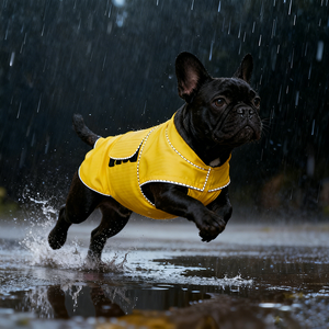 Imperméable pour chien résistant aux intempéries avec bande réfléchissante, vêtements pour animaux de compagnie tendance - Vente en gros pour chiens de taille S/M/L, nouvelle arrivée - Product Image 3