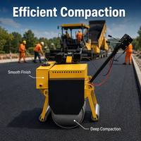 Compacteur vibrant manuel à tambour unique, mini-compacteur routier portatif pour asphalte et sol, équipement de compactage de fossés – Direct Usine