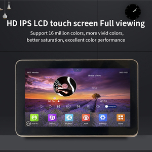 Bluetooth Mini Android 7.1 Bộ Khuếch Đại Âm Thanh Treo Tường WIFI Âm Thanh Nổi Cảm Ứng Toàn Màn Hình Hệ Thống Âm Nhạc Rạp Hát Tại Nhà Hỗ Trợ Thẻ TF USB <span class=keywords><strong>FM</strong></span> - Product Image 4