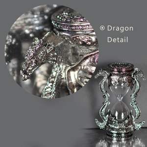 XinZhiRun gothique <span class=keywords><strong>Dragon</strong></span> <span class=keywords><strong>sablier</strong></span> 6in 15min, noir fantaisie <span class=keywords><strong>sablier</strong></span> Vintage bureau décor Statue cadeau - Product Image 4