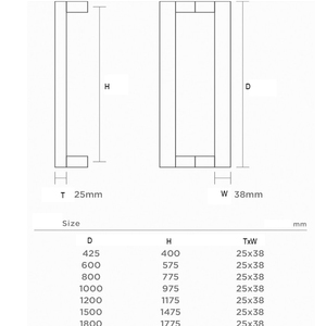 Condibe vuông thép không gỉ 304 double side cửa kính kéo xử lý - Product Image 6