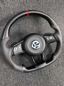 Volant en fibre de carbone pour Volkswagen Polo gti Scirocco GTS GTE GLI R-Line <span class=keywords><strong>Golf</strong></span> <span class=keywords><strong>6</strong></span> Mk4 Mk5 Mk7 <span class=keywords><strong>GTD</strong></span> CC Polo jetta passat - Product Image 6