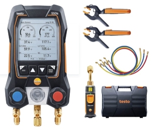 Hot Selling Testo 550s (order Number : 0564 5502) Kit with Wireless <b>Clamp</b>-on Thermocouple Probe for Digital Manifold - Product Image 1