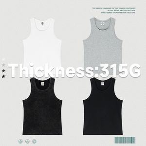 Chaleco de Punto Transpirable de Alta Calidad, 315GSM, Estilo Hip Hop, con Logotipo Personalizado al por Mayor, para Hombre, Talla Grande, Sin Mangas, Color Puro - Product Image 6