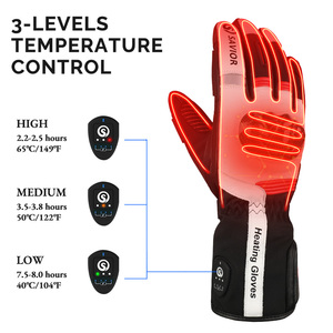 Batería de 7,4 V pantalla táctil a prueba de viento impermeable USB recargable eléctrico calentado cinco dedos ciclismo Motor bicicleta guantes - Product Image 4