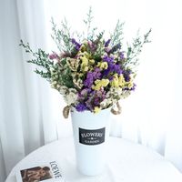 Flores Secas de Pampas Naturales Azules al por Mayor, Ecológicas, Duraderas, Decoración para el Hogar, Bodas, Navidad, Pascua
