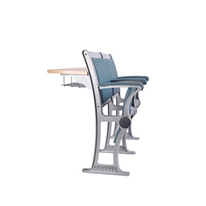 Escritorio y Silla Universitarios Henmei de Aleación de Aluminio, Fijos, con Ruedas, Tapizados en PU, para Aula Multimedia, con Pasamanos, 340PU - Product Image 2