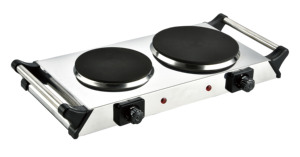 Hornillo eléctrico multifunción portátil de acero inoxidable, doble quemador, excelente calidad, placa caliente con mango, gran oferta - Product Image 2