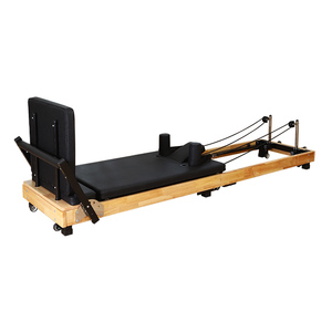 Máquina de <span class=keywords><strong>Pilates</strong></span> Plegable de Madera de Roble, <span class=keywords><strong>Reformer</strong></span> de <span class=keywords><strong>Pilates</strong></span> Ajustable para Ejercicios de Yoga en Casa o Gimnasio - Product Image 1
