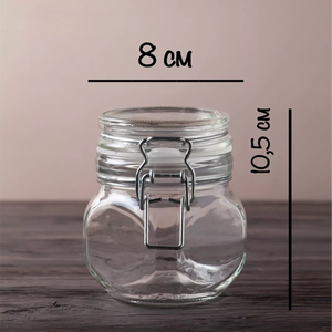 Toples penyimpanan dapur, tutup kaca berengsel kedap udara, segel karet, wadah penyimpanan tutup kaca, tutup segel baja anti karat - Product Image 5