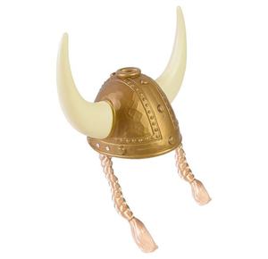 <strong>Viking</strong> Helmet With Horns Braids for Medieval Warriors Costume Fancy Dress Accessory Hat for Themed Party - Product Image 2