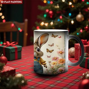 Taza de Cerámica Sublimada con Paisaje Urbano Personalizado, Negra Esmerilada de 11 oz, Taza Mágica que Cambia de Color con el Calor - Product Image 2