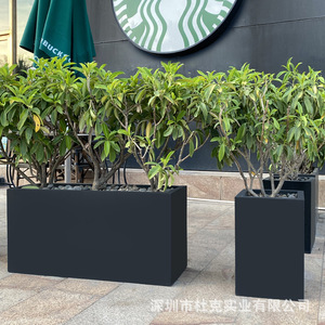 Macetas de Fibra de Vidrio para Exteriores, Jardineras de Acero Inoxidable Personalizadas, Macetas Modernas para Centros Comerciales, Calles Comerciales y Plazas - Product Image 5