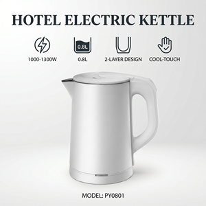 High Quality Cordless Stainless Steel <b>Kettle</b> 0.8L <b>Temperature</b> <b>Control</b> Portable Fast Boil Automatic Shut-off Home Hotel Fast Boil - Product Image 4