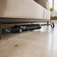 Nettoyeur de sol intelligent T500 Pro à pose à plat à 180 degrés, réservoir d'eau de 1000 ml, aspirateur sans fil humide et sec 24 kPa pour grandes maisons