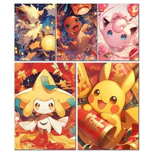 TAIDU Poke Moned <span class=keywords><strong>Nouvel</strong></span> <span class=keywords><strong>An</strong></span> Fête Cartes de Collection Format A5 Cartes Rares Gengar Eevee Jeux de Cartes Jouets <span class=keywords><strong>pour</strong></span> Enfants Cadeaux - Product Image 6
