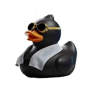 Canards de bain en vinyle PVC jaune personnalisés de 3 pouces avec fonction couineuse et logo sur mesure pour la salle de bain - Product Image 3