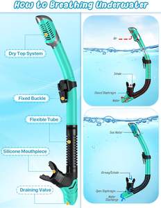 Novo Kit de Mergulho para Adultos: Máscara de Mergulho com Snorkel Dry Top e Nadadeiras - Product Image 3
