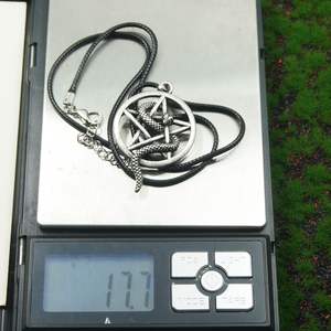قلادات على شكل نجمة خماسية وثعبان ملتف بأسلوب أوروبي أمريكي عتيق، قلادات دائرية عصرية للرجال - Product Image 6